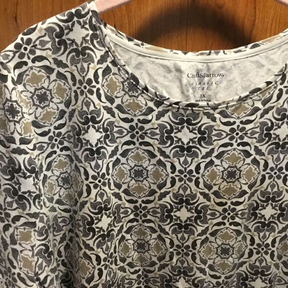 NWOT. Croft & Barrow Women’s Print Tee Size 1X - Picture 3 of 7